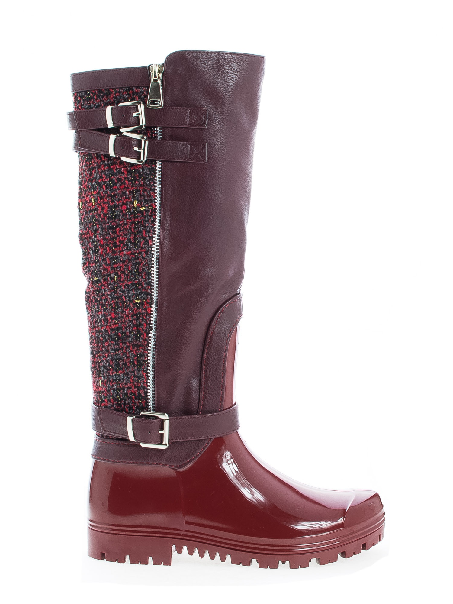 Forever Womens Carrie-63 Knee High Round Toe Zip up Lug Sole Rain Boots Forever Womens Carrie-63 Knee High Round Toe Zip up Lug Sole Rain Boots
